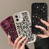 For Iphone 16 Pro 15 14 Plus 13 12 11 Pro Max Xr Xs X 8 7 Leopard Print Soft Tpu Slim Solid Color Shockproof Case Cover