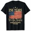 250th American Flag Anniversary USA Cotton Black All Size T Shirt MM104