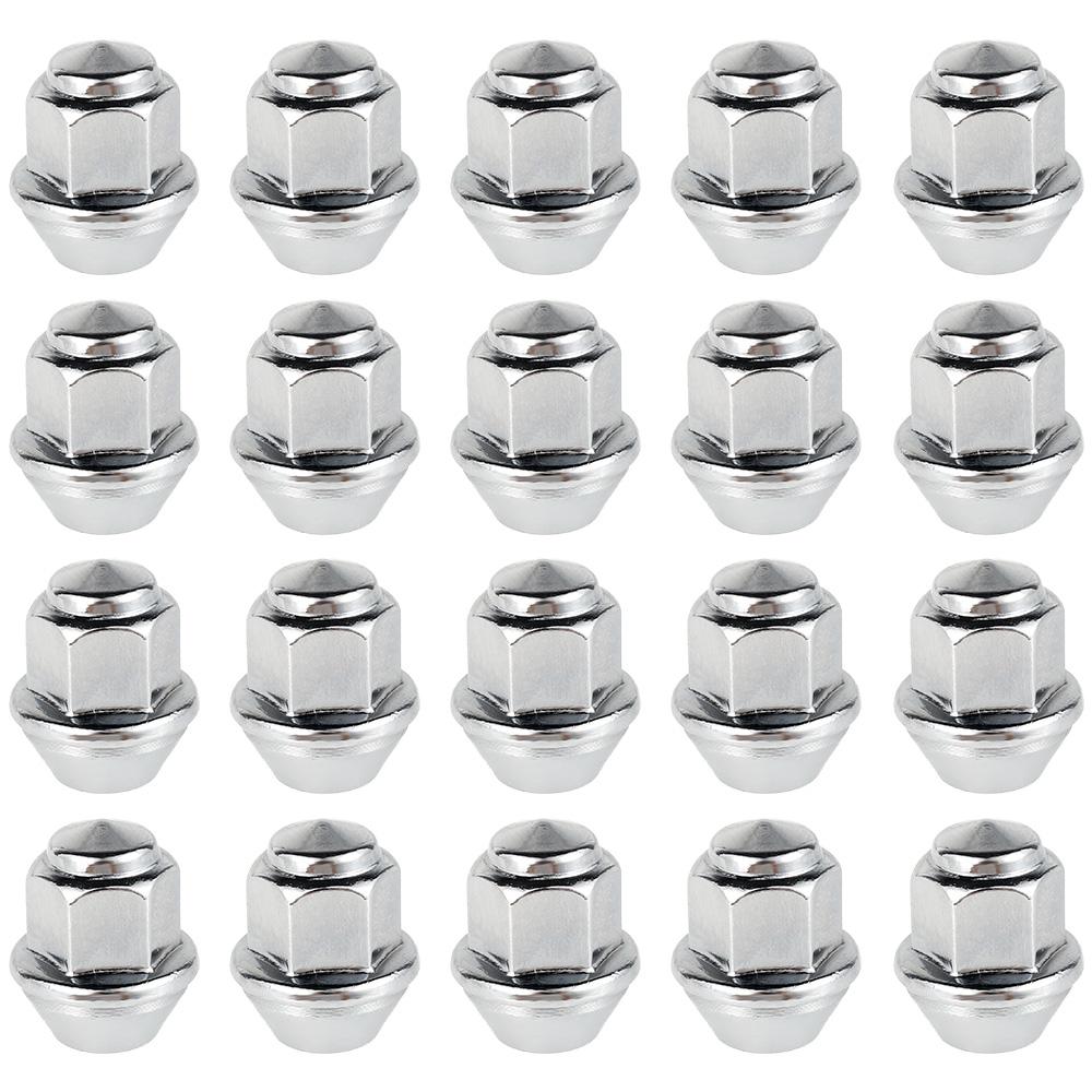Wheel Nuts Compatible with Ford Wheels M12x1.5 19mm Hex Wheel Nut 60° Taper Carbon Steel Plated Nuts Direct Nuts Car Accessories
