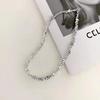 Sweet and Cool Splicing Broken Silver Necklace New Popular Niche Neck Chain Collarbone Chain Women's Neck Accessories