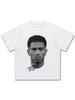 Jude Bellingham Portrait Signature T-Shirt, Unisex Real Madrid Football Star Streetwear Tee, 100% Cotton Oversized Casual Top