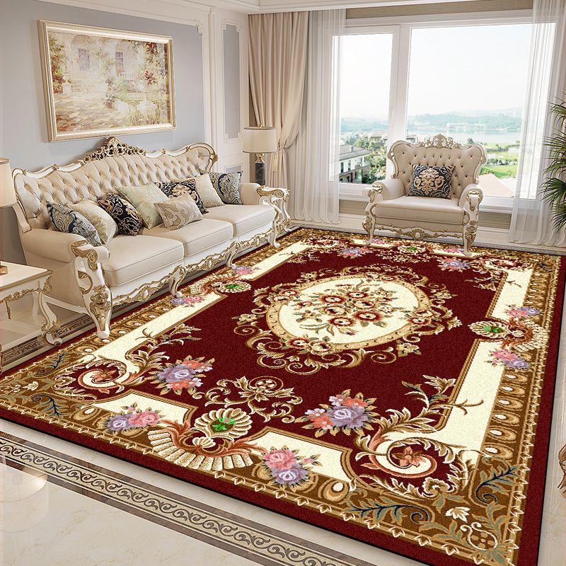 European Flower Decor Carpets Luxury Rugs for Living Room Sofa Area Anti-slip Home Bedroom Lounge Rug