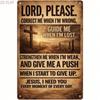Metal Wall Art Religious Prayer For Strength Christian Church Gift