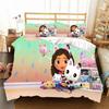 Set Biancheria da Letto Gabbys D-Dollhouse Copripiumino Piumone Letto Singolo Twin Full Queen Ragazzo Bambini Ragazza Ragazzi Regalo Set Biancheria da Letto King Size