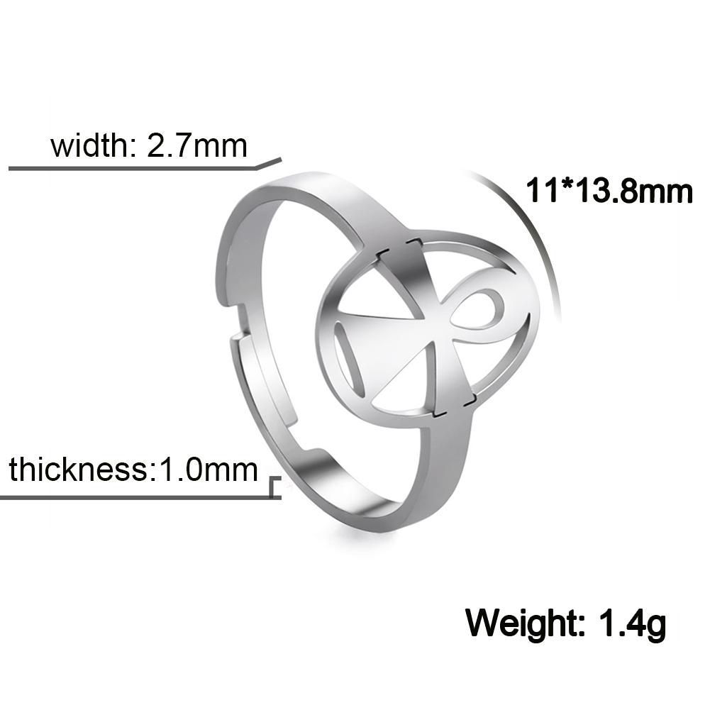 Cazador Egyptian Ankh Cross Women's Ring Vintage Amulet Stainless Steel Open Finger Rings Jewelry 2026 Birthday Gift Wholesale
