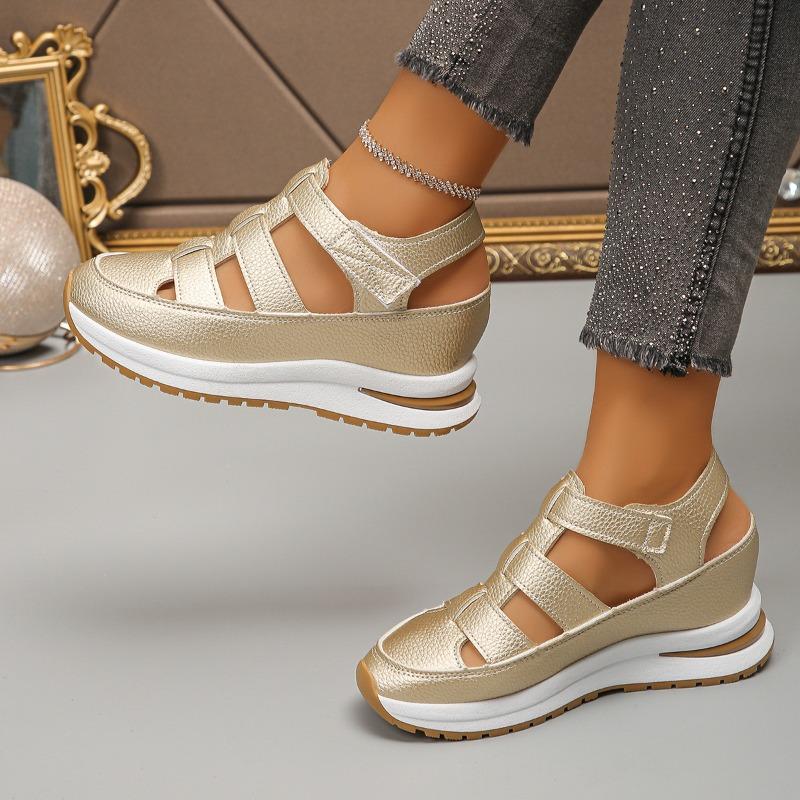Fashion Women's Wedge Platform Sandals Summer Hollow Out Sandals Fashion Casual Roman Sandals Women Non Slip Beach Shoes Sandalias Mujer