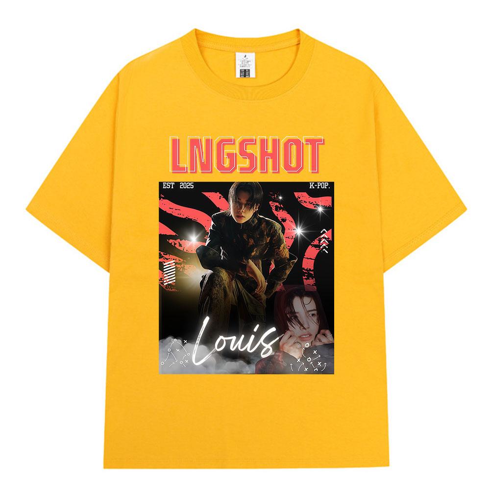 Koreaanse Kpop Hip Hop Groep Lngshot Grafisch T-shirt Mannen Vrouwen Kleding Mode Oversized Korte Mouw