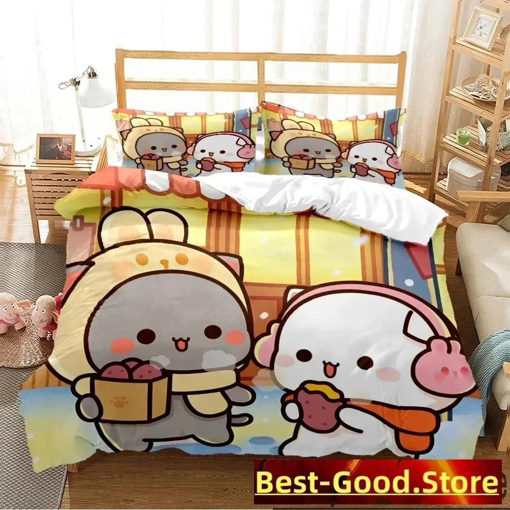 3D Print Bubu Dudu Carton Bear Pplusa Beding Set Printed With Pilowcase Soft Duvet Cover Soft Single Double Quen Super King-Sized Dimensionsd