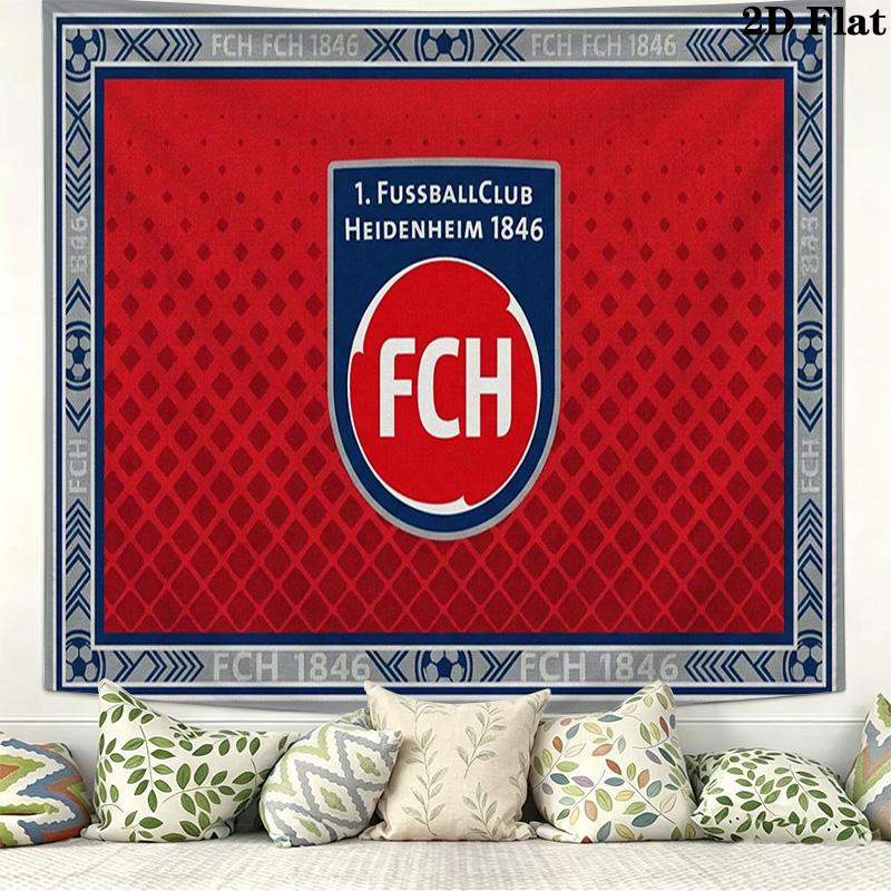 FC Heidenheim Wall Tapestry Aesthetic Wall Hanging Printed Fabric Blanket Decorative Tapestries for Bedroom Living Room Home Decor