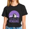 Whimsical Penguin T-Shirt for Women - Cute Cartoon Design-All Cotton