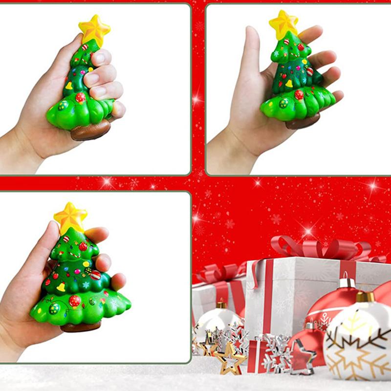 1/16Pcs Christmas Stress Ball Sensory Toys Santa Claus Snowman Squishies Toys Slow Rebound Squeeze Toys Christmas Gifts For Kids