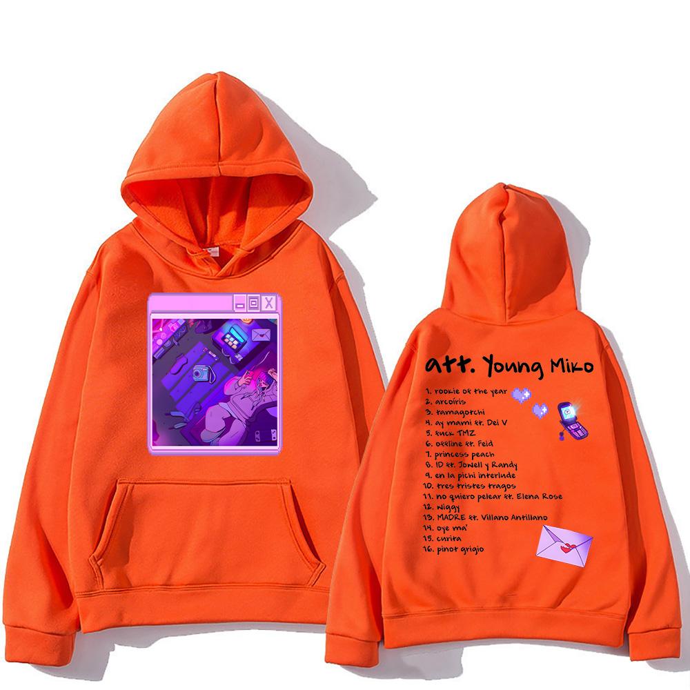 Singer Young Miko  Att Album Hoodies PrintFashion Aesthetic Retro Sweatshirt Men Women Casual Fleece Pullover Streetwear