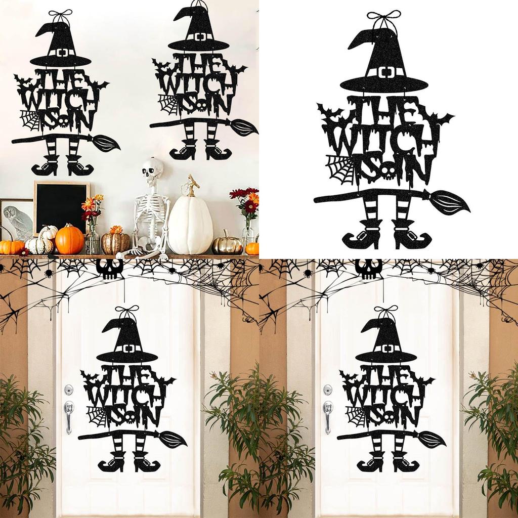 Halloween Hexen Türdeko aus Papiermaterial für Spukhaus- und Partydekorationen