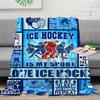 Ice Hockey Hockey Printed Flannel Blanket Soft Versatile Blanket For Bed Sofa Travel Creative Gift Blanket