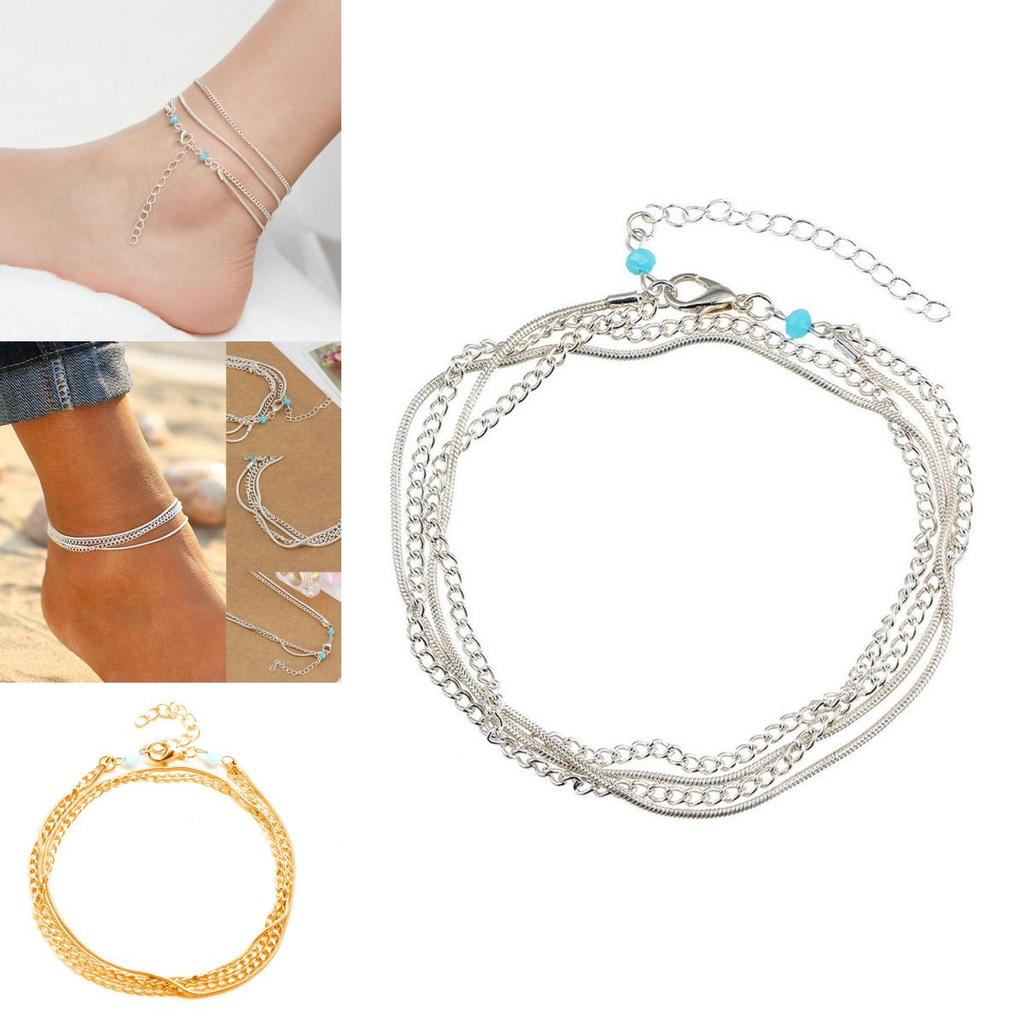 Stunning Turquoise Charm Anklet For Women Perfect For Sandal Beach Foot Jewelry