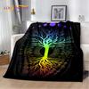 Couverture d'arbre de vie de la mythologie nordique Yggdrasil, couverture douce en flanelle pour la maison, la chambre à coucher, le lit, le canapé, le pique-nique, le bureau, les enfants