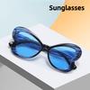 Lunettes de Soleil Homme Femme Couleur Dégradée Monture Papillon Lunettes de Soleil Voyage Plage Fête Photographie Lunettes de Soleil Premium Nouveau