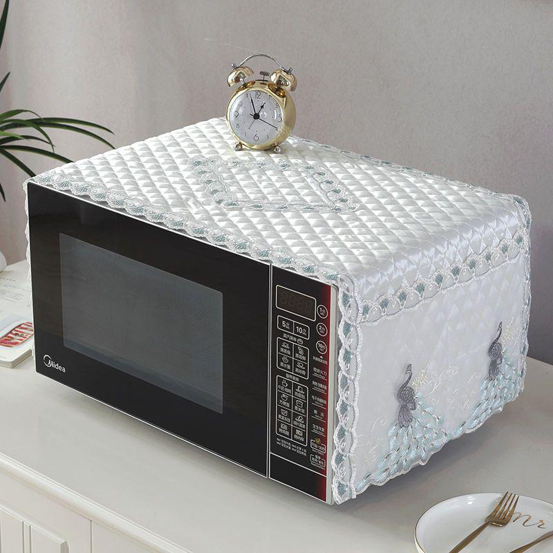 Microwave Oven Dust & Oil Proof Cover Cloth for Galanz & Midea - Pastoral Fabric Lid