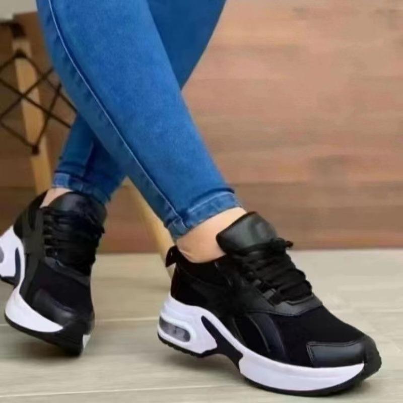 Shoes Woman 2024 Trend Fashion Wedge Platform Plus Size Casual Sports Shoes Women Lace-up Mesh Breathable Shoes Woman 2024 Trend