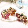 Breloc Elefant cu Strass Farmec Animal Vintage Inel Chei Pandantiv Decorațiune Accesoriu Rucsac Geantă Portofel