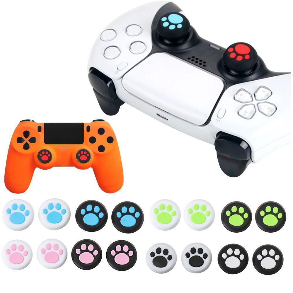 4 Pcs Soft Cover Analog Thumb Sticks Grips Caps Silicone Controller