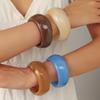 Vintage Acrylic Big Geometric Irregular Wide Bangles for Women Trendy Resin Cuff Bangles Bracelets 2026 Fashion Jewelry