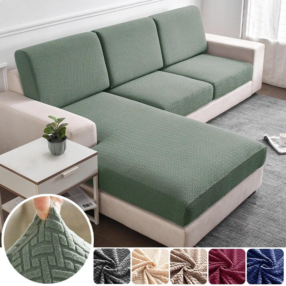 Żakardowa narzuta na sofę solidna Sofa do salonu poszewka na poduszkę elastyczna narzuta na narożnik sofy w kształcie litery L elastan zmywalna Sofa narzuta na sofę
