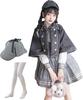 JIURUN Lolita Long Lolita Plus Mori JK Uniform School Anime Sweet Loose Perfect for Cherry Blossom Dreamy Cute Tie Cape Hat Size Dress, Sleeve,