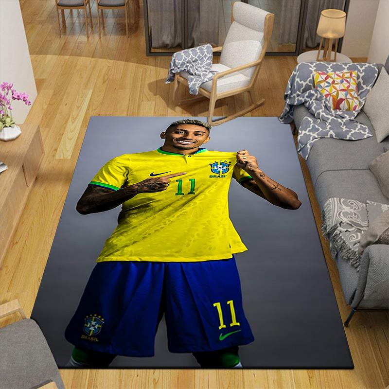 1pc Football Player Victory Rug, Office Carpet Indoor Outdoor Entrance Doormat, Non-Slip Soft And Comfortable, Living Room. DT707068