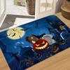 Halloween Horror Kürbis Muster Innen- und Außendekoration Fußmatte Schlafzimmer Wohnzimmer Kleiner Teppich Badezimmer Saugfähige Matte