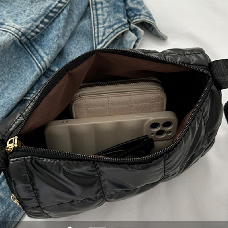 Women Shoulder Bag Casual Nylon Quilted Padded Crossbody Cloud Bag Fashion Design Luxury Handbags Tote Bag Clutch Purse KTY