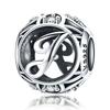 BAMOER 925 Silver Letter Collection A To Z Alphabet Charms Beads Fit Charm Bracelet DIY Jewelry Making
