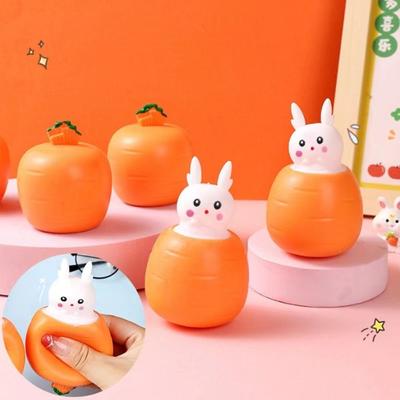 Cheese Mouse Pop Up Squeeze Toys Funny Carrot Rabbit Hide And Seek Fidget Toys Frog Random Color Kids Tricky Doll Kids Gift