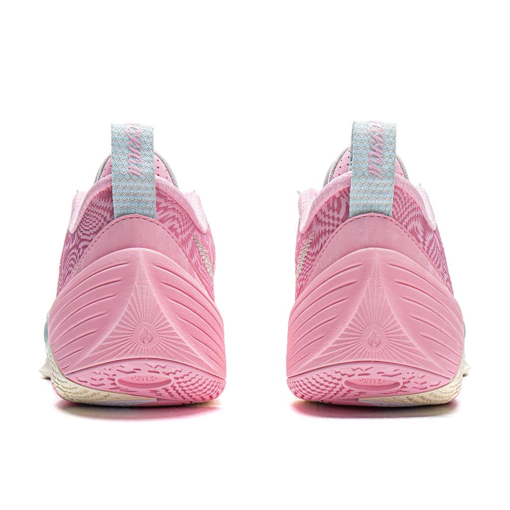 Li Ning All City 14 Dämpfung Rutschfest Abriebfest Rückprall Niedrig geschnittene Basketballschuhe Herren Pfirsichholz Rosa ABAW001-2