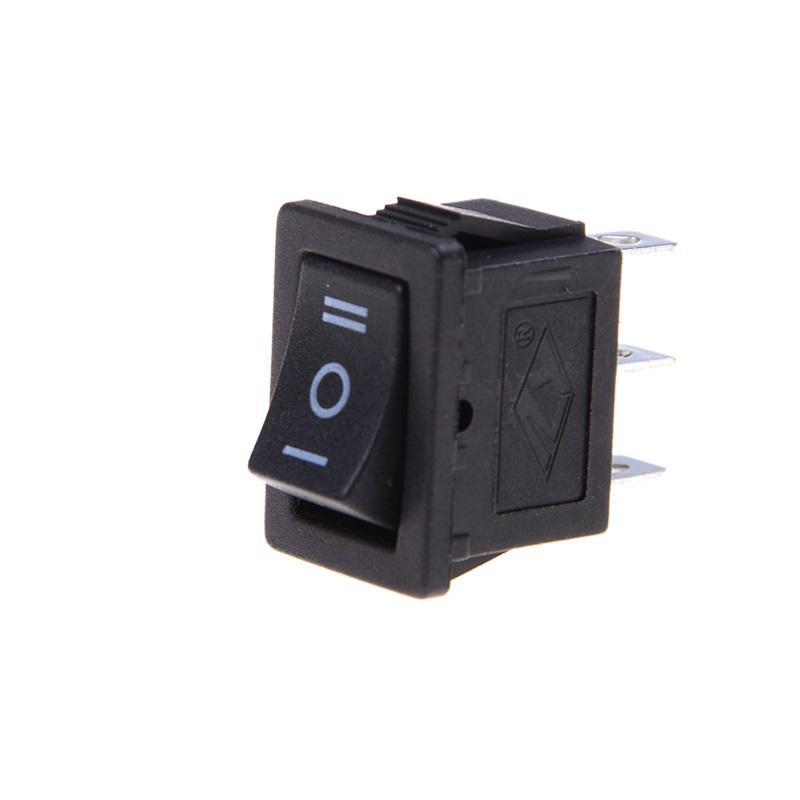 5 peças Spdt On/Off/On Mini preto 3 pinos interruptor de balancim Ac 6A/250V 10A/125V