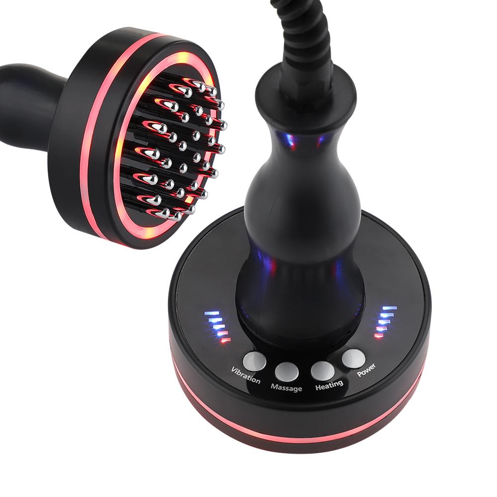 Electric Body Gua Sha Massager Fat Burning Scraping Slimming Machine Meridian Brush Guasha Tool Vibration Infrared Heat Anti Cellulite