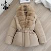 Women's Fashion Casual Fall Winter Solid Color Print Long Sleeve Jackets & Coats Down Coats