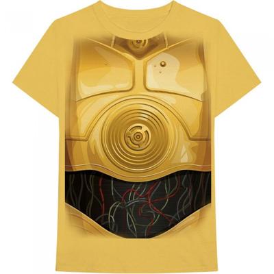 STAR WARS Unisex-Erwachsene C-3PO Brust-T-Shirt
