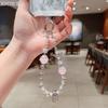 Nieuwe Luxe INS Kristal Strass Vlinder Kralen Telefoonketting Sleutelhanger Tas Ketting Mode Hanger Kralen