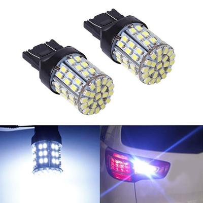 2 buc. 12V T20 7440 7443 64 SMD alb 6000K bec LED spate frana marsarier auto