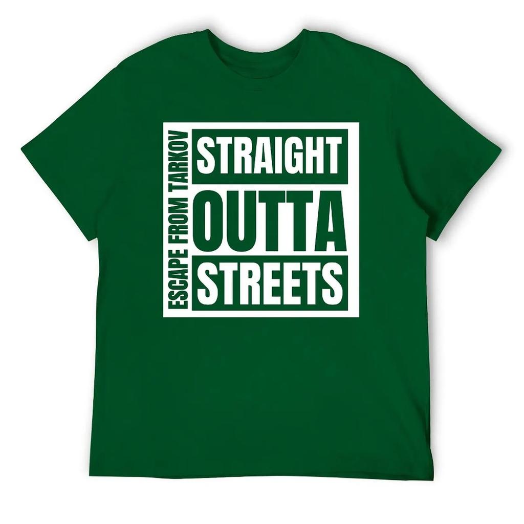 Straight Outta Streets Escape From Tarkov Essen T-shirt Crewneck Sport Humor Graphic T-shirts Premium Leisure Eur Size