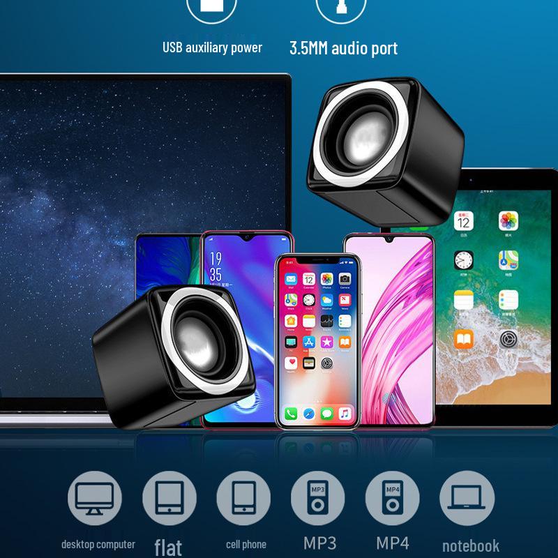 USB Wired Portable Mini Speaker for Desktop and Laptop