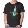 Unisex Crew Neck T-Shirt Buster Sword Graphic Short Sleeve Casual Tee
