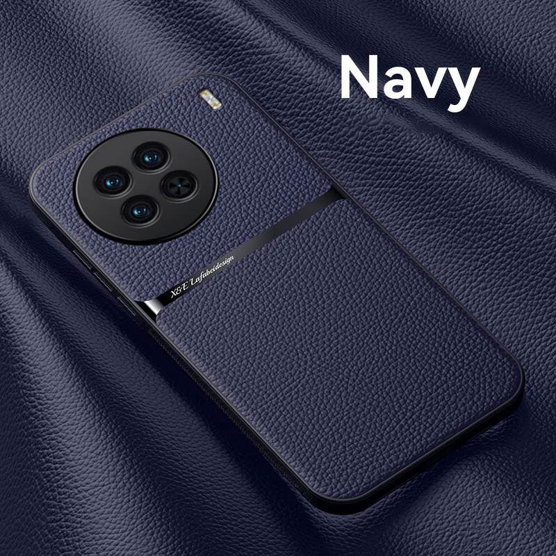 Für Vivo X90 Pro Plus Hülle Luxus Magnetständer Leder Handyhülle für VIVO X90 X90Pro+ Bumper Stoßfest Autohalterung Rückseite