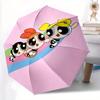 1pc Powerpuff Girls Automatic Open/close Folding Portable Umbrella with 8-Rib Structure for Women/Men, All-Season Use A0901083