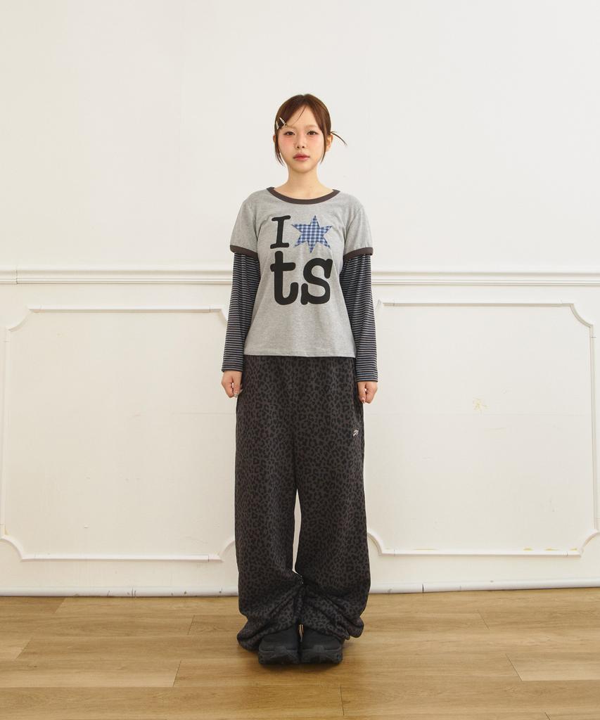 Tansanmageunesyum Juyoung X Tansan Studded Sweatpants (Leopard Charcoal)