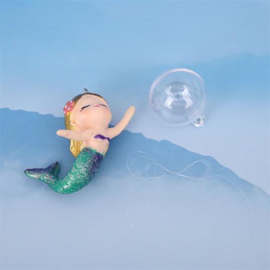 Yousheng Mermaid Figurine Fish Tank Ornament Cartoon Shape Adorable Appearance Eco-friendly Mini Aquarium Floating Decor Accessories