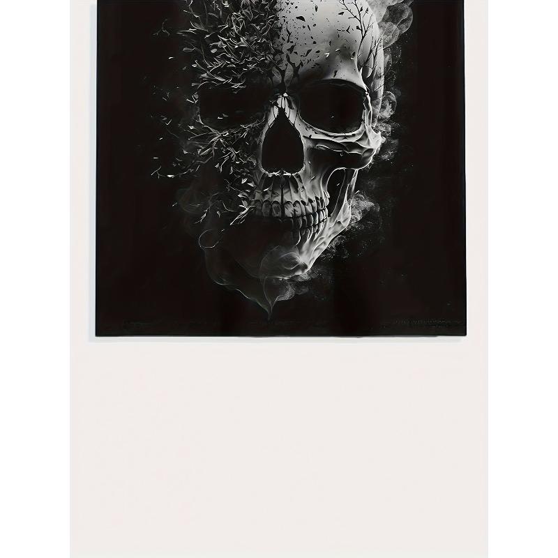European Size Summer Casual Outdoor Sports Short-Sleeve, Gray Skull 3D Print T-Shirt, Suitable for Outdoor Activities And Home Relaxation