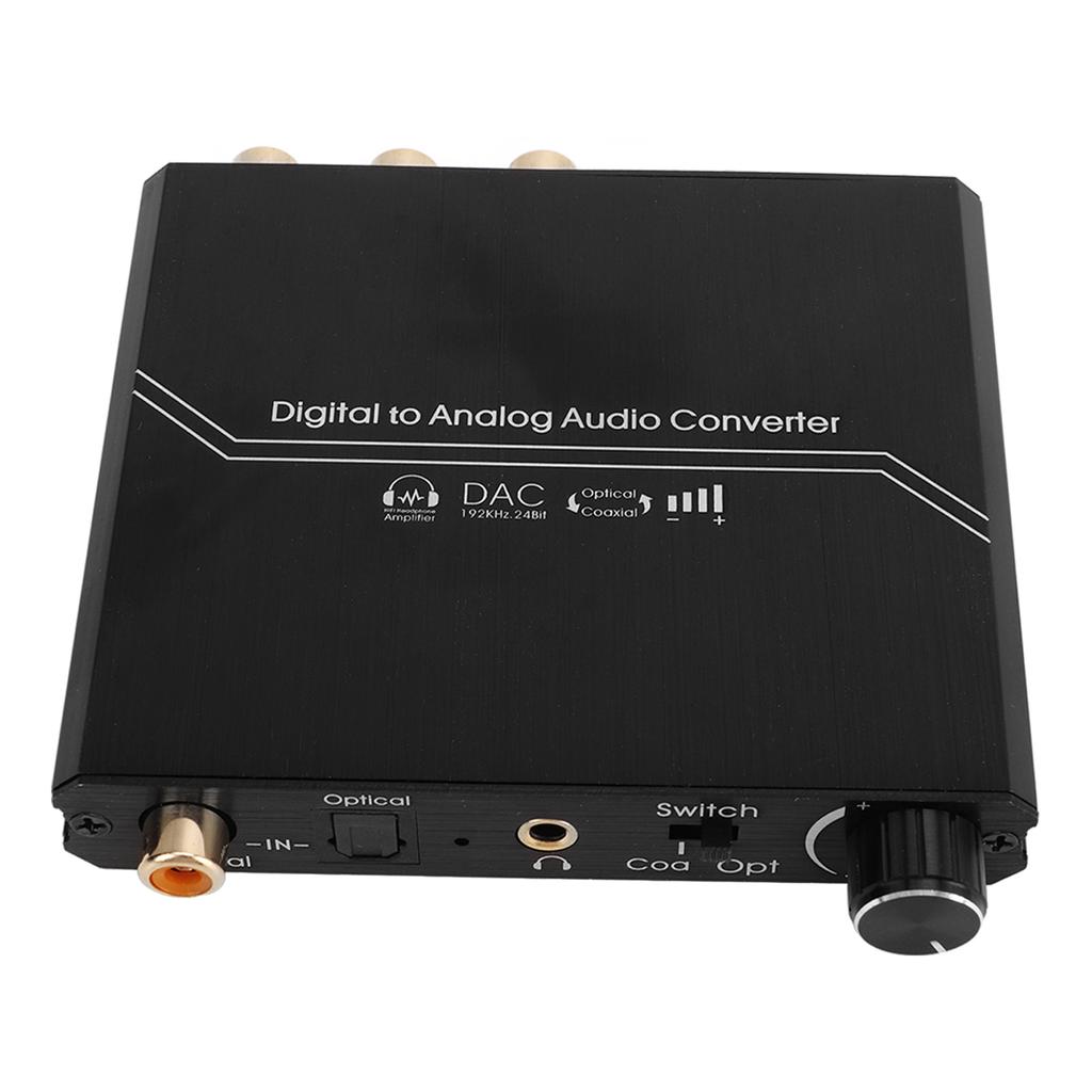 192KHz Digital To Analog Sound Converter with Volume Adjustment Digital Optical Coaxial To Analog Stereo RCA 3.5mm Jack