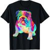 Hunde Liebhaber Geschenke Damen Bunt Cool Englische Bulldogge Herren T-Shirt